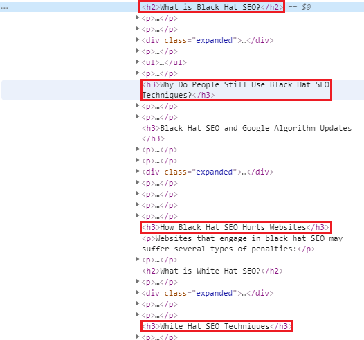Html shop header tag